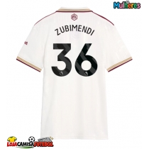 Camisa de Futebol Arsenal Martin Zubimendi #36 Equipamento Alternativo Mulheres 2025-26 Manga Curta